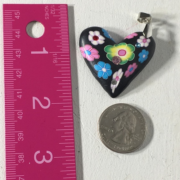 @Popup Show: 18KGP Mosaic Glass Rhinestone Heart Pendant - Picture 8 of 8